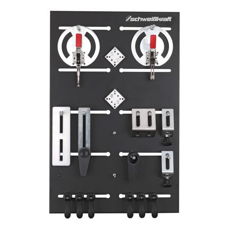 Zestaw startowy system mocujący do stołu montażowego i roboczego z otworami 8 - 10 mm do stołu spawalniczego MAT 300 S - Schweisskraft kod: 1528100